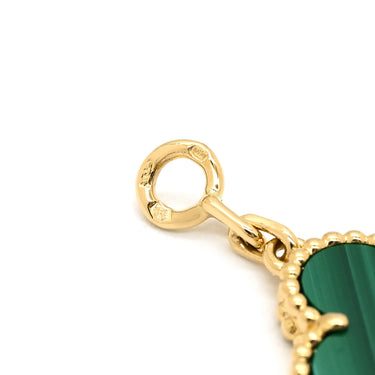 ヴァンクリーフアーペル Van Cleef & Arpels ヴィンテージ アルハンブラ VCARL80900 グリーン×イエローゴールド K18YG マラカイト ブレスレット 緑 750YG 5モチーフ