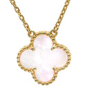 ヴァンクリーフアーペル Van Cleef & Arpels ヴィンテージ アルハンブラ ペンダント VCARA45900 パールホワイト×イエローゴールド K18YG マザーオブパール ネックレス 白 750 18K YG シェル