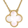ヴァンクリーフアーペル Van Cleef & Arpels ヴィンテージ アルハンブラ ペンダント VCARA45900 パールホワイト×イエローゴールド K18YG マザーオブパール ネックレス 白 750 18K YG シェル