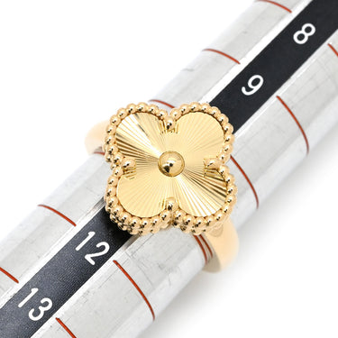 ヴァンクリーフアーペル Van Cleef & Arpels ヴィンテージ アルハンブラ ギヨシェ VCARP6I351 イエローゴールド K18YG #51(JP11) リング 指輪 18K 750 YG 10.5号