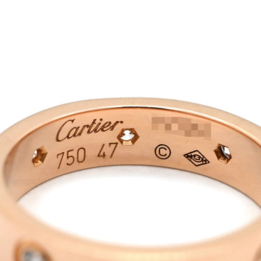 カルティエ Cartier LOVE ミニラブリング フルダイヤ B4050800 ピンクゴールド K18PG ダイヤモンド #47(JP7) リング 指輪 スモールモデル 750 18K PG 8石 7号