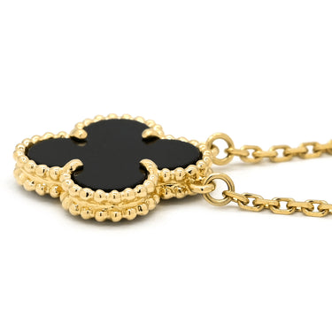 ヴァンクリーフアーペル Van Cleef & Arpels ヴィンテージ アルハンブラ ペンダント VCARA45800 ブラック×イエローゴールド K18YG オニキス ネックレス Au750 18K 黒 オニキス