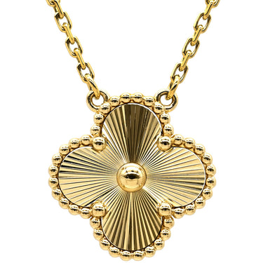 ヴァンクリーフアーペル Van Cleef & Arpels ヴィンテージ アルハンブラ VCARP4KL00 イエローゴールド K18YG ネックレス Au750 18K ギヨシェ
