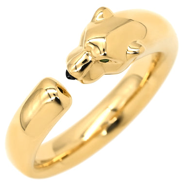 カルティエ Cartier パンテール ドゥ カルティエ SM B4230100 イエローゴールド K18YG オニキス ツァボライトガーネット #58(JP18) リング 指輪 750 18K オニキス ツァボライト 17号