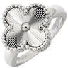 ヴァンクリーフアーペル Van Cleef & Arpels ヴィンテージ アルハンブラ VCARP9XI00 ホワイトゴールド K18WG #57 リング 指輪 ギヨシェ 750WG 16.5号