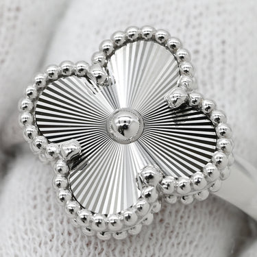 ヴァンクリーフアーペル Van Cleef & Arpels ヴィンテージ アルハンブラ VCARP9XI00 ホワイトゴールド K18WG #57 リング 指輪 ギヨシェ 750WG 16.5号