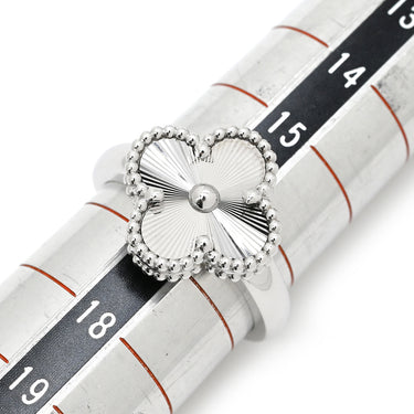 ヴァンクリーフアーペル Van Cleef & Arpels ヴィンテージ アルハンブラ VCARP9XI00 ホワイトゴールド K18WG #57 リング 指輪 ギヨシェ 750WG 16.5号