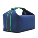 エルメス HERMES ブリッド ア ブラック GM H104223M マリン コットン ポーチ シルバー金具 青 紺 緑 バニティ Hロゴ 刺繍