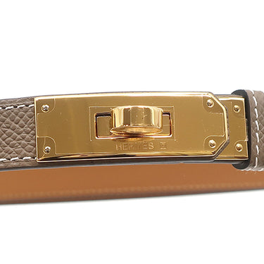 エルメス HERMES ケリー 18 H069853CC18 エトゥープ ヴォーエプソン ベルト ゴールド金具 新品 未使用 ターンロック スライド調節 2026年製