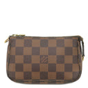 ルイヴィトン LOUIS VUITTON ミニ ポシェット アクセソワール N58009 ダミエエベヌ ダミエキャンバス アクセサリーポーチ ゴールド金具 茶 ポーチ