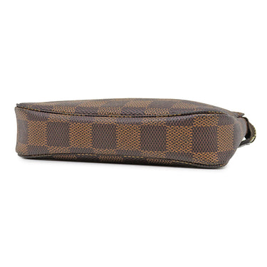 ルイヴィトン LOUIS VUITTON ミニ ポシェット アクセソワール N58009 ダミエエベヌ ダミエキャンバス アクセサリーポーチ ゴールド金具 茶 ポーチ