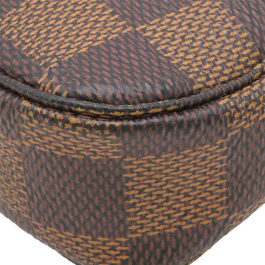 ルイヴィトン LOUIS VUITTON ミニ ポシェット アクセソワール N58009 ダミエエベヌ ダミエキャンバス アクセサリーポーチ ゴールド金具 茶 ポーチ