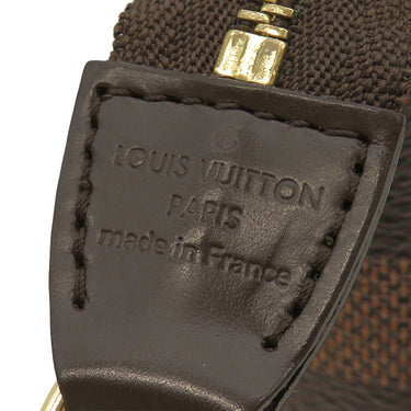 ルイヴィトン LOUIS VUITTON ミニ ポシェット アクセソワール N58009 ダミエエベヌ ダミエキャンバス アクセサリーポーチ ゴールド金具 茶 ポーチ