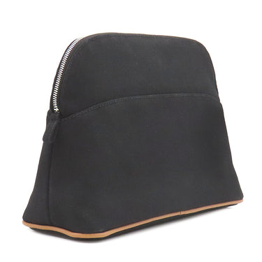 エルメス HERMES ボリードポーチ MM ブラック×オレンジ コットン ポーチ シルバー金具
