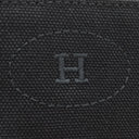 エルメス HERMES ボリードポーチ MM ブラック×オレンジ コットン ポーチ シルバー金具