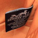 エルメス HERMES ボリードポーチ MM ブラック×オレンジ コットン ポーチ シルバー金具