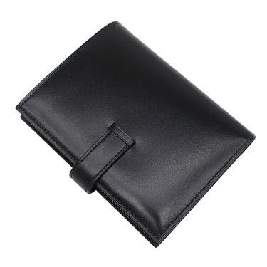 エルメス HERMES ベアンコンパクト ブラック ボックスカーフ 二つ折り財布 ブラック金具 新品 未使用 オールブラック モノクローム 2025年製