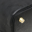 エルメス HERMES ピコタンロック PM ブラック オーストリッチ ハンドバッグ ゴールド金具 黒