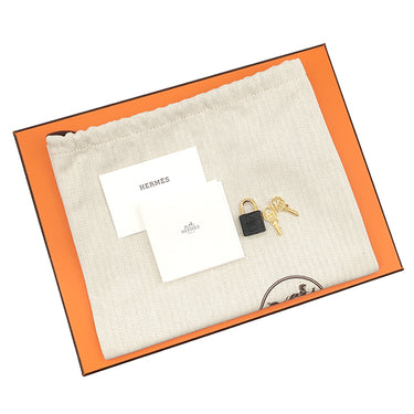 エルメス HERMES ピコタンロック PM ブラック オーストリッチ ハンドバッグ ゴールド金具 黒