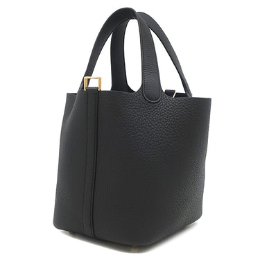 エルメス HERMES ピコタンロック 18 PM ブラック トリヨンクレマンス ハンドバッグ ゴールド金具 新品 未使用 黒 2026年製