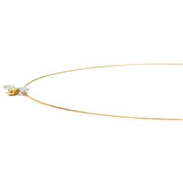 ギメル Gimel 蜂モチーフ ダイヤ ペンダント イエローゴールド K18YG Pt950 ダイヤモンド ネックレス ハチ BEE 18K 750 YG パヴェ ワイヤー