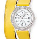 腕時計 エルメス HERMES クリッパー GMT パワーリザーブ CL5.710 自動巻き メンズ ドゥブルトゥール ホワイト アラビア デイト