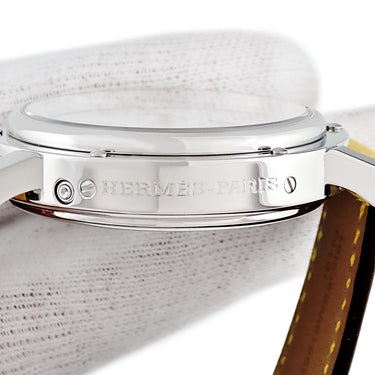 腕時計 エルメス HERMES クリッパー GMT パワーリザーブ CL5.710 自動巻き メンズ ドゥブルトゥール ホワイト アラビア デイト