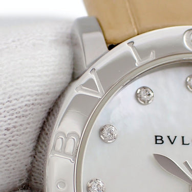腕時計 ブルガリ BVLGARI ブルガリブルガリ BBL33S 自動巻き レディース 純正ダイヤ ホワイト 白 シェル ラウンド