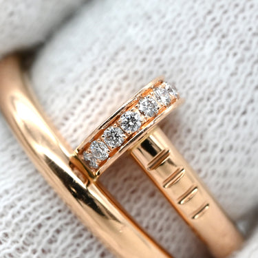 カルティエ Cartier ジュストアンクル ダイヤ B4094800 ピンクゴールド K18PG ダイヤモンド #50(JP10) リング 指輪 750 18K PG クラシックモデル 10号