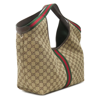 グッチ GUCCI ラージ トートバッグ 659980 ベージュ×ブラウン キャンバス レザー トートバッグ シャンパンゴールド金具 GGキャンバス