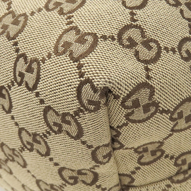 グッチ GUCCI ラージ トートバッグ 659980 ベージュ×ブラウン キャンバス レザー トートバッグ シャンパンゴールド金具 GGキャンバス