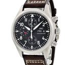 腕時計 IWC IWC パイロットウォッチ クロノグラフ IW371701 自動巻き メンズ ブラック デイデイト スモールセコンド