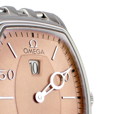 腕時計 オメガ OMEGA デ ヴィル プレステージ ジャンピングアワー 4553.61 自動巻き メンズ レディース トノウ ピンク カッパー