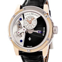 腕時計 ルイ・モネ LOUIS MOINET テンポグラフ LM-13.40.50 自動巻き メンズ K18RG×SS×チタン レトログラード ギョーシェ 黒 限定