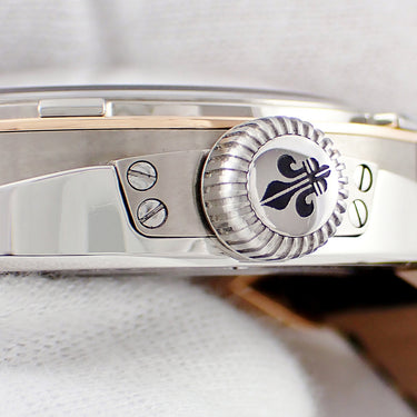 腕時計 ルイ・モネ LOUIS MOINET テンポグラフ LM-13.40.50 自動巻き メンズ K18RG×SS×チタン レトログラード ギョーシェ 黒 限定
