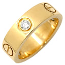 カルティエ Cartier ラブリング ハーフダイヤ B4032400 イエローゴールド K18YG ダイヤモンド #49(JP9) リング 指輪 クラシックモデル LOVE Ring 750 18K 3粒 3石 9号