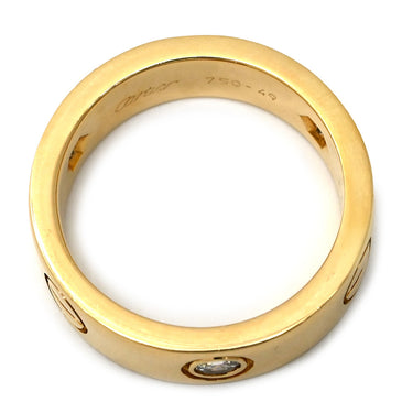 カルティエ Cartier ラブリング ハーフダイヤ B4032400 イエローゴールド K18YG ダイヤモンド #49(JP9) リング 指輪 クラシックモデル LOVE Ring 750 18K 3粒 3石 9号