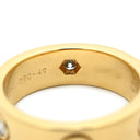 カルティエ Cartier ラブリング ハーフダイヤ B4032400 イエローゴールド K18YG ダイヤモンド #49(JP9) リング 指輪 クラシックモデル LOVE Ring 750 18K 3粒 3石 9号
