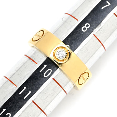 カルティエ Cartier ラブリング ハーフダイヤ B4032400 イエローゴールド K18YG ダイヤモンド #49(JP9) リング 指輪 クラシックモデル LOVE Ring 750 18K 3粒 3石 9号