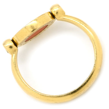 ブルガリ BVLGARI ブルガリブルガリ フリップ ブラック×イエローゴールド K18YG オニキス 珊瑚 リング 指輪 Au750 18K オニキス 珊瑚 10号