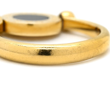 ブルガリ BVLGARI ブルガリブルガリ フリップ ブラック×イエローゴールド K18YG オニキス 珊瑚 リング 指輪 Au750 18K オニキス 珊瑚 10号