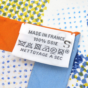 エルメス HERMES カレ70 オレンジ×ブルー×マルチカラー シルク スカーフ 【 REGARD DE SOIE / シルクのまなざし】 ソルド品
