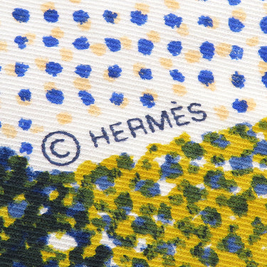 エルメス HERMES カレ70 オレンジ×ブルー×マルチカラー シルク スカーフ 【 REGARD DE SOIE / シルクのまなざし】 ソルド品