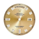 ロレックス ROLEX 純正 デイデイト 118238A用 ダイアル シャンパンゴールド ステンレススチール 純正ダイヤモンド 腕時計パーツ ダイヤインデックス 三針 文字盤 カレンダーディスク シャンパンゴールド