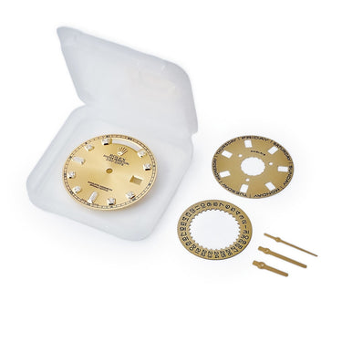ロレックス ROLEX 純正 デイデイト 118238A用 ダイアル シャンパンゴールド ステンレススチール 純正ダイヤモンド 腕時計パーツ ダイヤインデックス 三針 文字盤 カレンダーディスク シャンパンゴールド