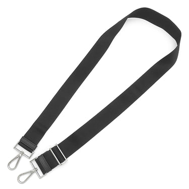 プラダ PRADA ショルダーストラップ 132cm ブラック ナイロン レザー ショルダーストラップ シルバー金具 黒