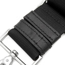 プラダ PRADA ショルダーストラップ 132cm ブラック ナイロン レザー ショルダーストラップ シルバー金具 黒