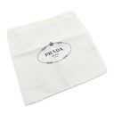 プラダ PRADA ショルダーストラップ 132cm ブラック ナイロン レザー ショルダーストラップ シルバー金具 黒
