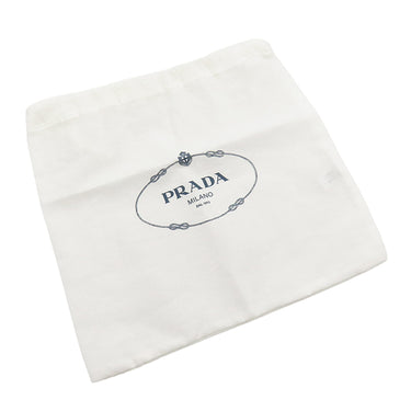 プラダ PRADA ショルダーストラップ 132cm ブラック ナイロン レザー ショルダーストラップ シルバー金具 黒
