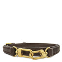 ルイヴィトン LOUIS VUITTON ブラウン レザー ショルダーストラップ ゴールド金具 幅1.2cm ダミエ用 エベヌ